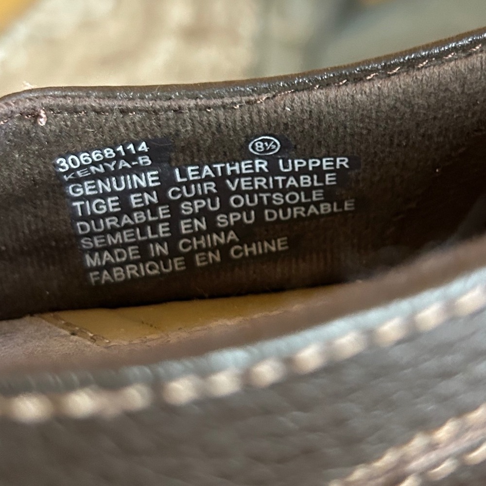 Earth Spirit Kenya-B‎ Womens 8.5 Brown Leather Slip On Loafers Gelron 2000 Comfy - Picture 9 of 9